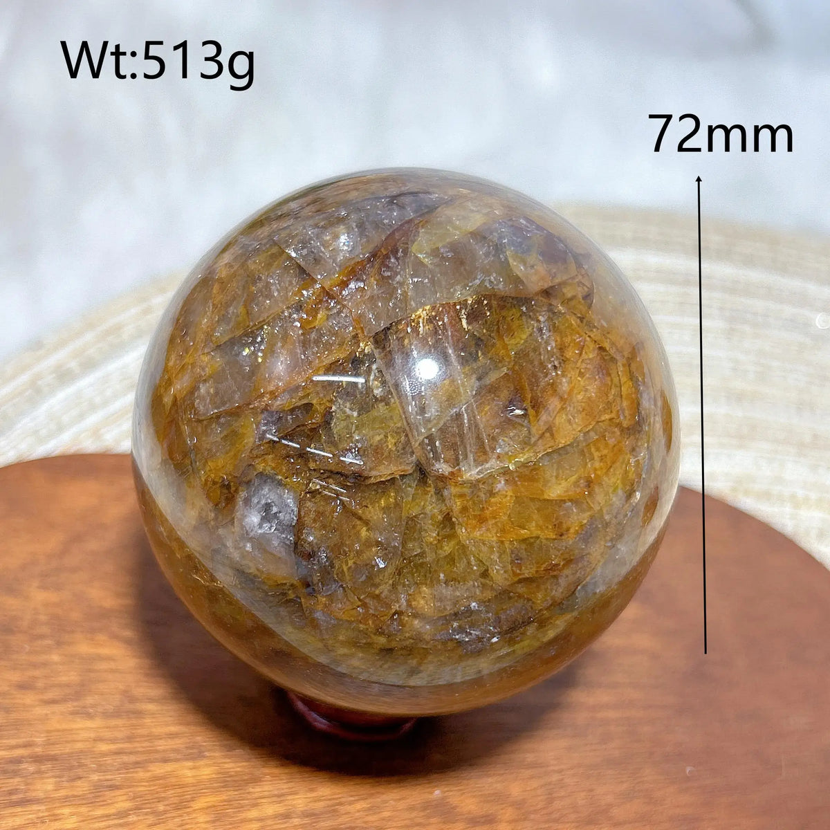 High Quality Healing Natural Crystal Golden Healer Sphere Polished Ball Mineral Reiki Ornament Home Decorations Room Decor Gift