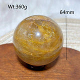 High Quality Healing Natural Crystal Golden Healer Sphere Polished Ball Mineral Reiki Ornament Home Decorations Room Decor Gift