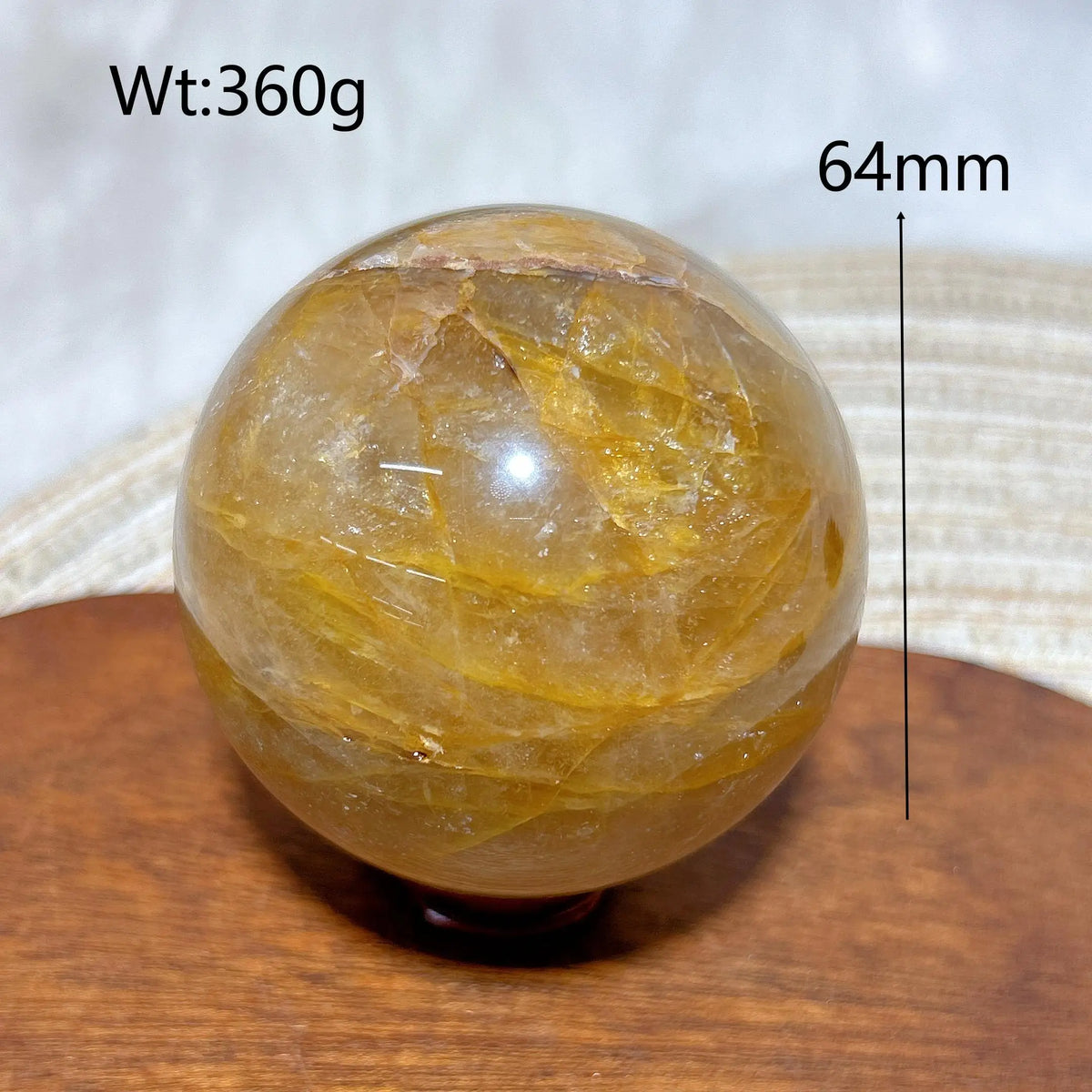 High Quality Healing Natural Crystal Golden Healer Sphere Polished Ball Mineral Reiki Ornament Home Decorations Room Decor Gift