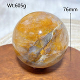 High Quality Healing Natural Crystal Golden Healer Sphere Polished Ball Mineral Reiki Ornament Home Decorations Room Decor Gift