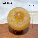 High Quality Healing Natural Crystal Golden Healer Sphere Polished Ball Mineral Reiki Ornament Home Decorations Room Decor Gift