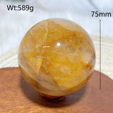 High Quality Healing Natural Crystal Golden Healer Sphere Polished Ball Mineral Reiki Ornament Home Decorations Room Decor Gift