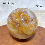 High Quality Healing Natural Crystal Golden Healer Sphere Polished Ball Mineral Reiki Ornament Home Decorations Room Decor Gift