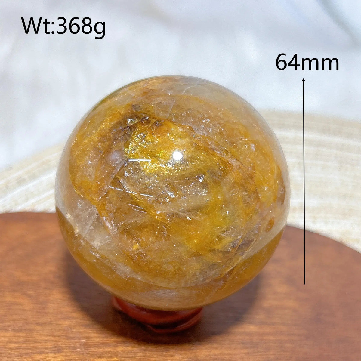 High Quality Healing Natural Crystal Golden Healer Sphere Polished Ball Mineral Reiki Ornament Home Decorations Room Decor Gift