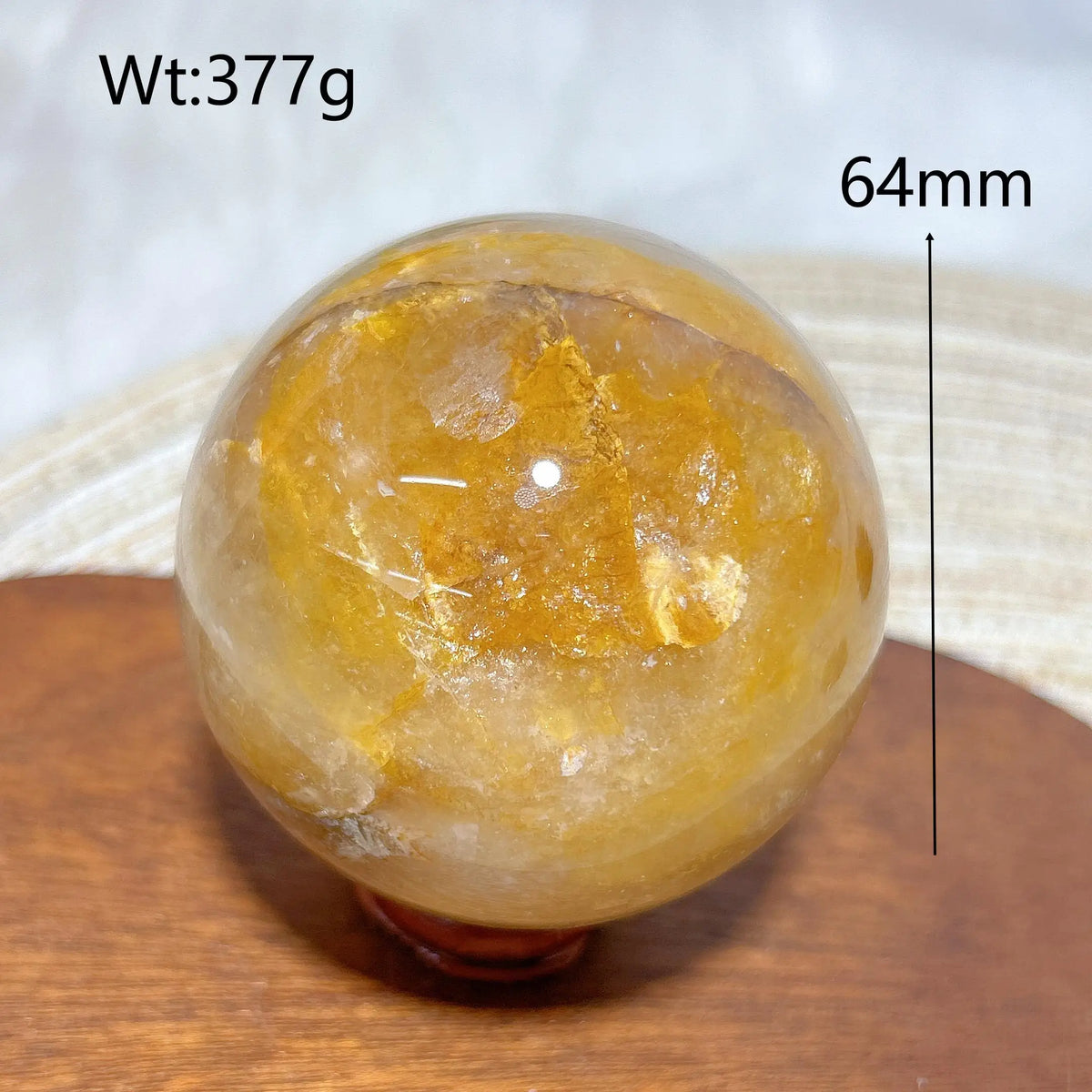 High Quality Healing Natural Crystal Golden Healer Sphere Polished Ball Mineral Reiki Ornament Home Decorations Room Decor Gift