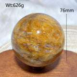 High Quality Healing Natural Crystal Golden Healer Sphere Polished Ball Mineral Reiki Ornament Home Decorations Room Decor Gift