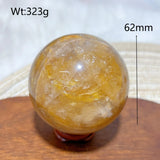 High Quality Healing Natural Crystal Golden Healer Sphere Polished Ball Mineral Reiki Ornament Home Decorations Room Decor Gift
