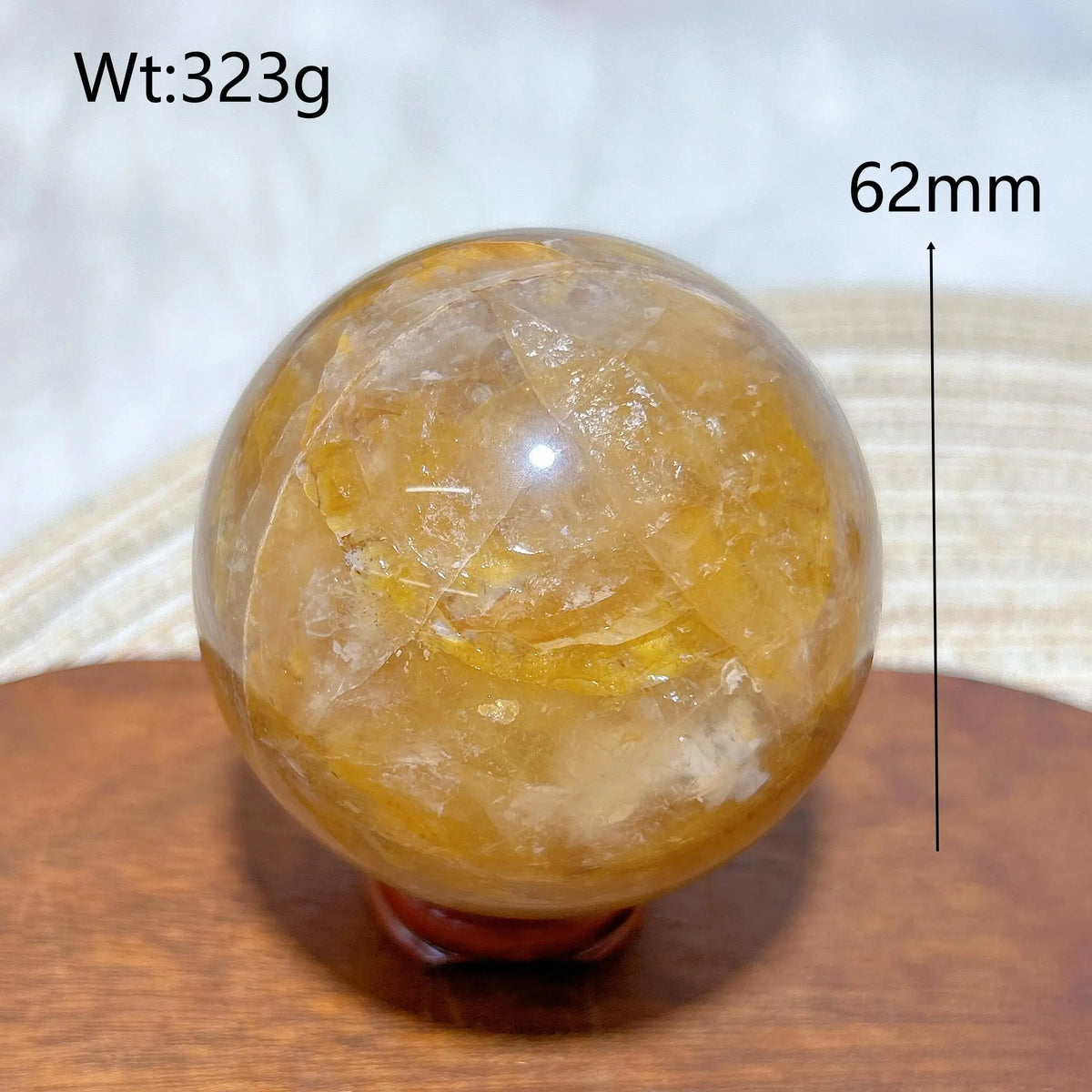 High Quality Healing Natural Crystal Golden Healer Sphere Polished Ball Mineral Reiki Ornament Home Decorations Room Decor Gift