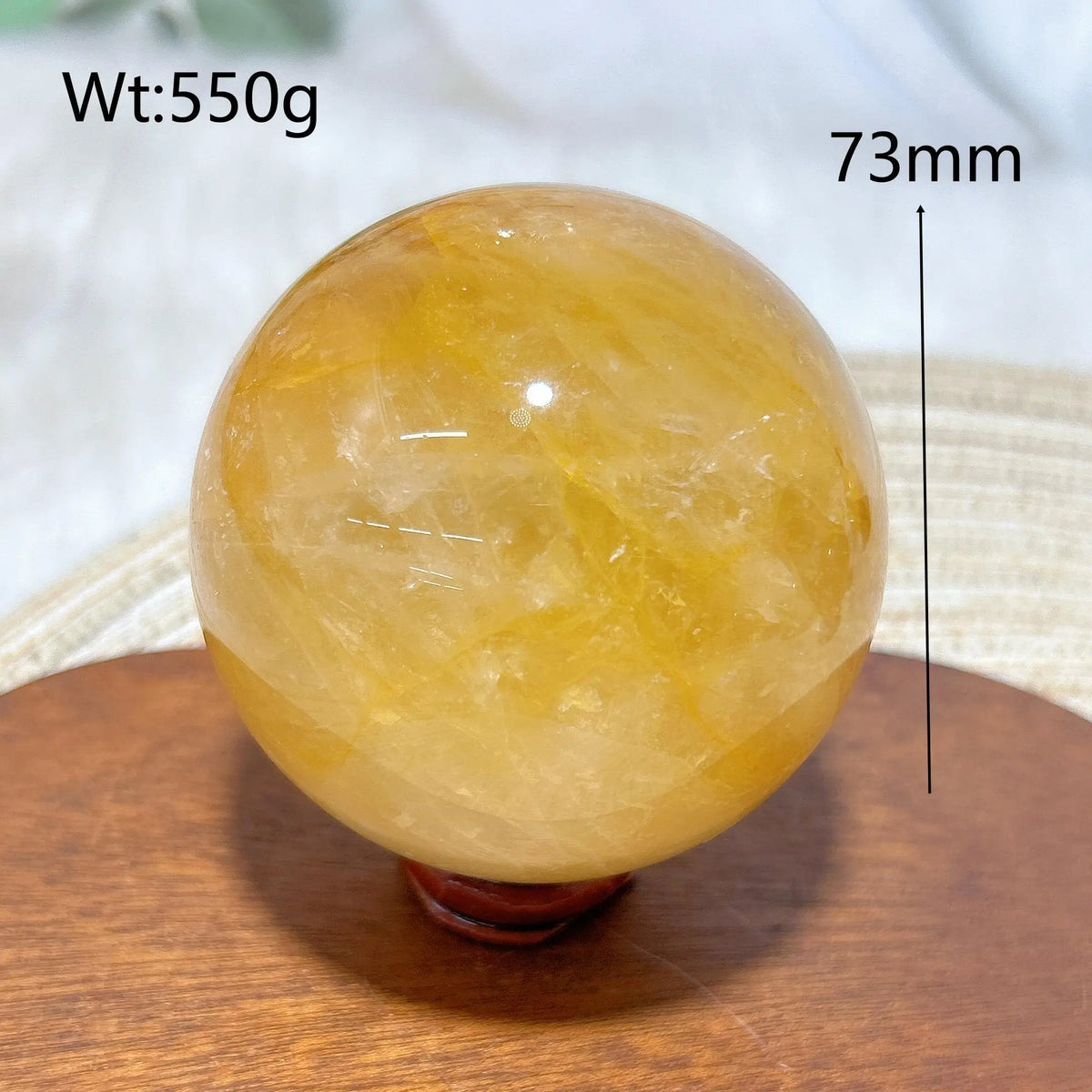 High Quality Healing Natural Crystal Golden Healer Sphere Polished Ball Mineral Reiki Ornament Home Decorations Room Decor Gift