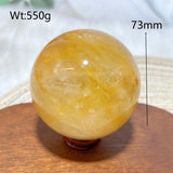 High Quality Healing Natural Crystal Golden Healer Sphere Polished Ball Mineral Reiki Ornament Home Decorations Room Decor Gift