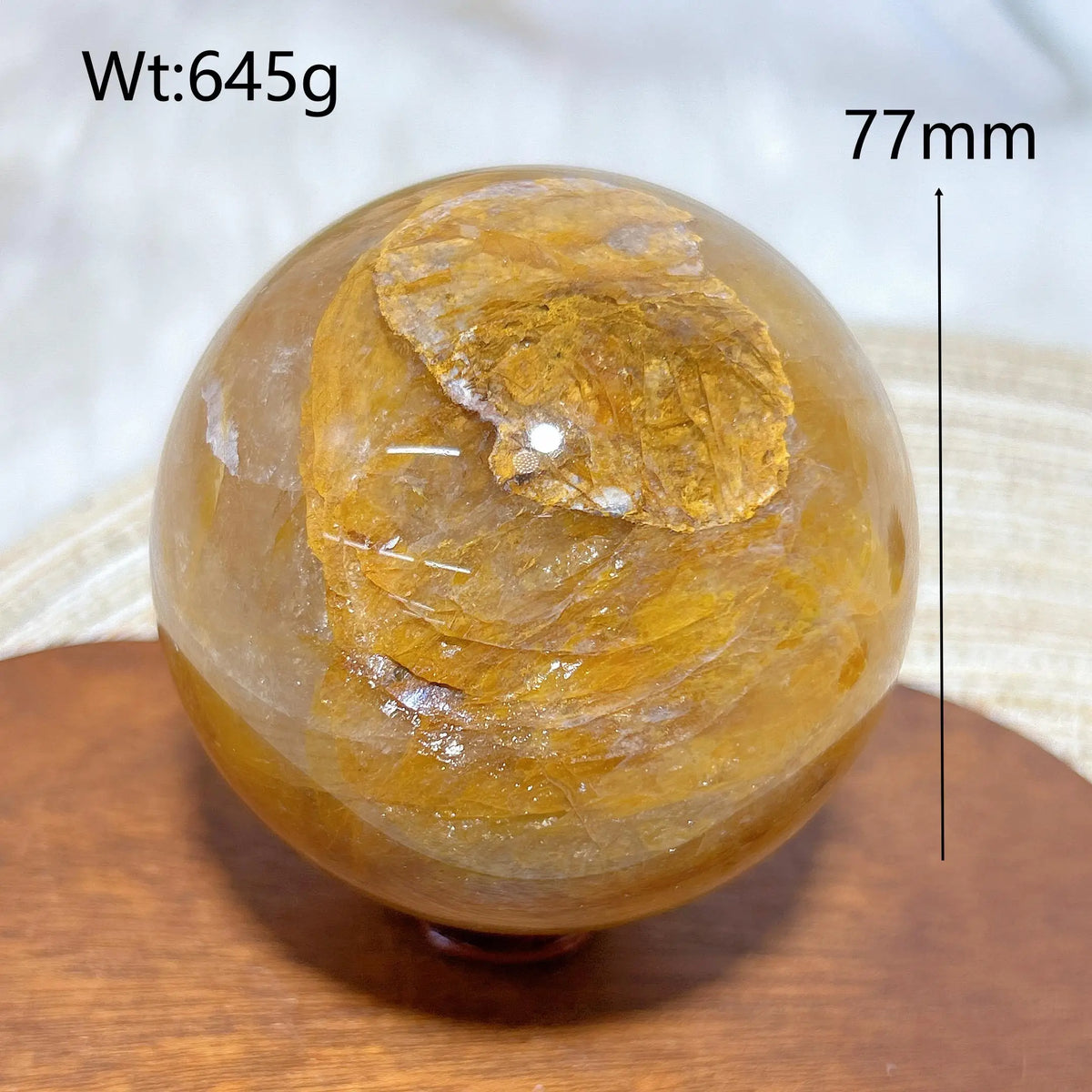 High Quality Healing Natural Crystal Golden Healer Sphere Polished Ball Mineral Reiki Ornament Home Decorations Room Decor Gift