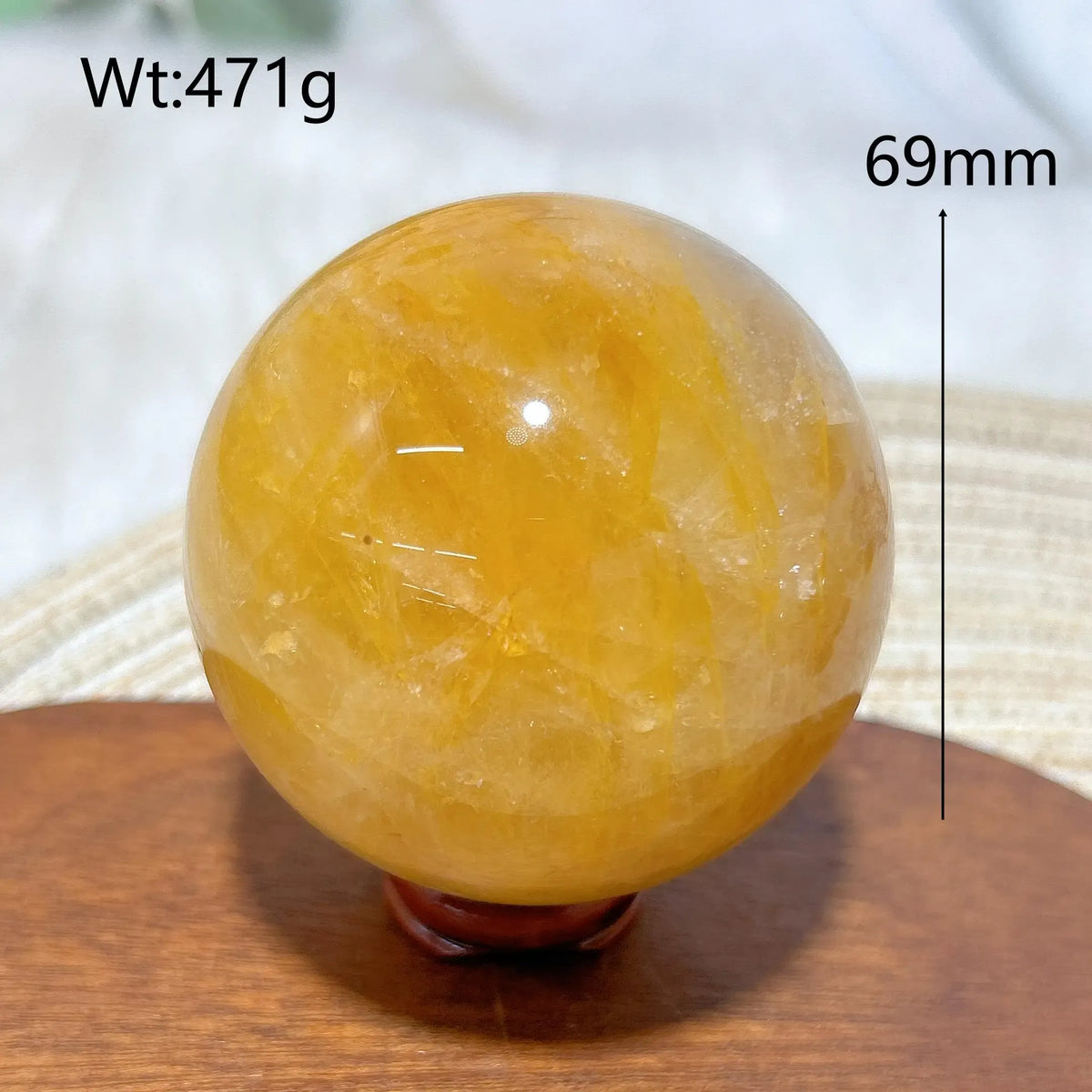 High Quality Healing Natural Crystal Golden Healer Sphere Polished Ball Mineral Reiki Ornament Home Decorations Room Decor Gift