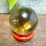 High Quality Natural Crystals Smokey Citrine Quartz Rainbow Sphere Cute Size Carckle Ball  Giftgift