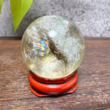 High Quality Natural Crystals Smokey Citrine Quartz Rainbow Sphere Cute Size Carckle Ball  Giftgift
