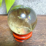 High Quality Natural Crystals Smokey Citrine Quartz Rainbow Sphere Cute Size Carckle Ball  Giftgift