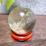 High Quality Natural Crystals Smokey Citrine Quartz Rainbow Sphere Cute Size Carckle Ball  Giftgift