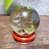 High Quality Natural Crystals Smokey Citrine Quartz Rainbow Sphere Cute Size Carckle Ball  Giftgift