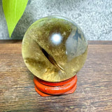 High Quality Natural Crystals Smokey Citrine Quartz Rainbow Sphere Cute Size Carckle Ball  Giftgift