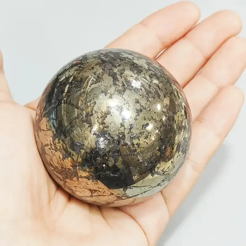 High Quality Natural Pyrite Sphere Ball, Crystal Ball Polished Stone Mineral Collection Gemstones For Home Decor Gift