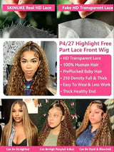 Highlight 13x6 Hd Lace Frontal Wig Human Hair Pre Plucked Deep Wave 30 40 Inch 13x4 Honey Blond Curly Lace Front Wigs Human Hair
