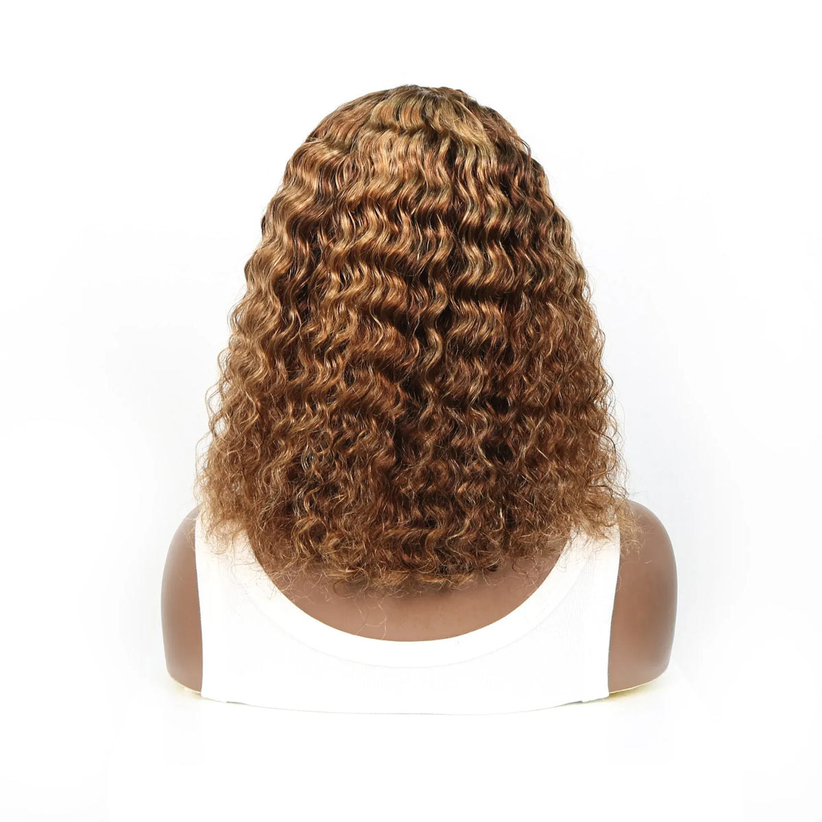 Highlight P4/27 Curly Bob Wigs 13x4 Lace Front Wig Brazilian Remy Human Hair Wigs Ombre Brown Deep Wave Short Bob Wig for Women
