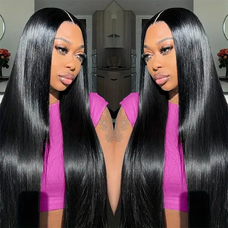 13x4 HD lace highlight wig, 250% density straight human hair wig in honey blonde for women