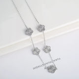 Hot Sale Stainless Steel Laser Five Leaf Flower Petal Adjustable Clover Bracelet Classic for Woman Girl Brand Jewelry Party Gift