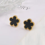 Hot Sale Stainless Steel Laser Five Leaf Flower Petal Adjustable Clover Bracelet Classic for Woman Girl Brand Jewelry Party Gift