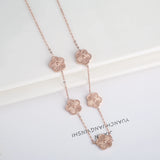 Hot Sale Stainless Steel Laser Five Leaf Flower Petal Adjustable Clover Bracelet Classic for Woman Girl Brand Jewelry Party Gift
