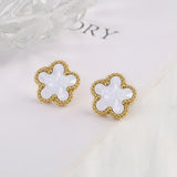 Hot Sale Stainless Steel Laser Five Leaf Flower Petal Adjustable Clover Bracelet Classic for Woman Girl Brand Jewelry Party Gift
