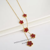Hot Sale Stainless Steel Laser Five Leaf Flower Petal Adjustable Clover Bracelet Classic for Woman Girl Brand Jewelry Party Gift