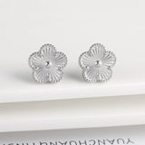 Hot Sale Stainless Steel Laser Five Leaf Flower Petal Adjustable Clover Bracelet Classic for Woman Girl Brand Jewelry Party Gift
