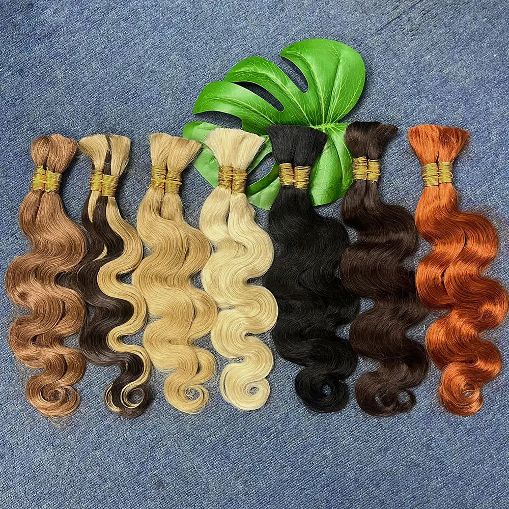 Human Braiding Hair For Boho Braids Body Wave Bulk For Braiding Knotless 100% Unprocessed Vietnamese Virgin Hair Extensions