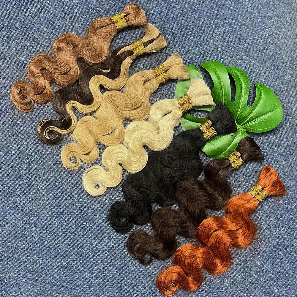Human Braiding Hair For Boho Braids Body Wave Bulk For Braiding Knotless 100% Unprocessed Vietnamese Virgin Hair Extensions