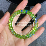 Icy Transparent Aurora Crystal Stretch Bracelet Healing Shimmer Beaded Bracelets Stackable Summer Layering Jewelry Gift Women