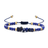Irregular Green Aventurines Gravel Bracelets Natural Stone Amethysts Jasper Bracelets Women Adjustable Rope Braided Bracelets
