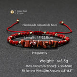 Irregular Green Aventurines Gravel Bracelets Natural Stone Amethysts Jasper Bracelets Women Adjustable Rope Braided Bracelets