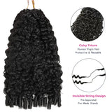 ISEE Crochet Hair Water Wave Human Hair for Boho Braids with Miracle Knots – Soft Waves Time-Saving Install