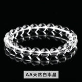 JD 7A High Quality Natural White Crystal Bracelet Genuine Clear Quartz Stone Handmade Elastic Wristband for Daily Wear