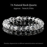 JD 7A Natural White Crystal Quartz Faceted 7mm Sugar Cube Bracelet Elastic Wristband Lucky Amulet Jewelry Gift