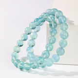 JD Natural Stone Blue Green Fluorite Healing Bracelets For Women Genuine Reiki Crystal Stretch Bangles Girlfriend Party Jewelry