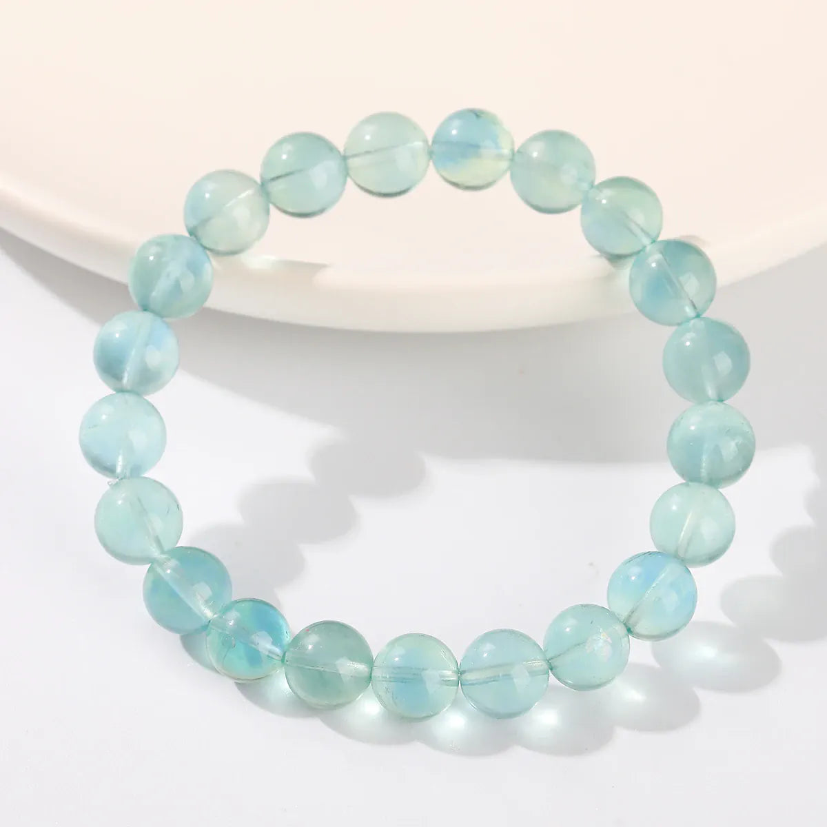 JD Natural Stone Blue Green Fluorite Healing Bracelets For Women Genuine Reiki Crystal Stretch Bangles Girlfriend Party Jewelry