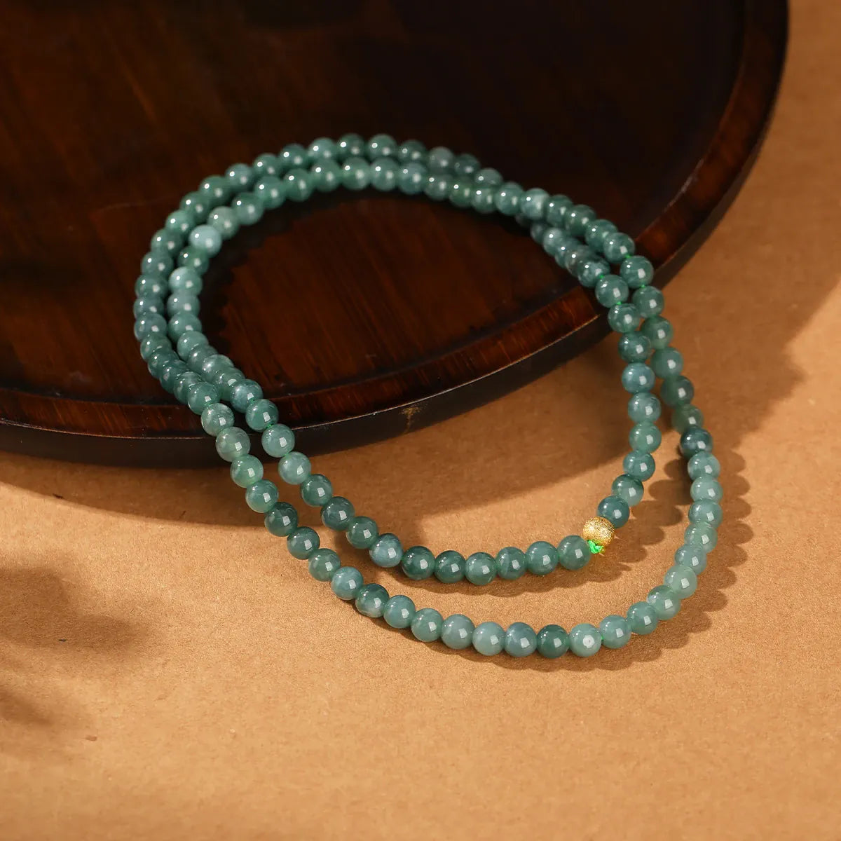 JD Natural Stone Guatemala Jadeite Buddha Bead Multi-Layer Bracelets Women Vintage All Match Yoga Meditation Elastic Necklaces