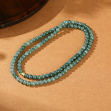 JD Natural Stone Guatemala Jadeite Buddha Bead Multi-Layer Bracelets Women Vintage All Match Yoga Meditation Elastic Necklaces