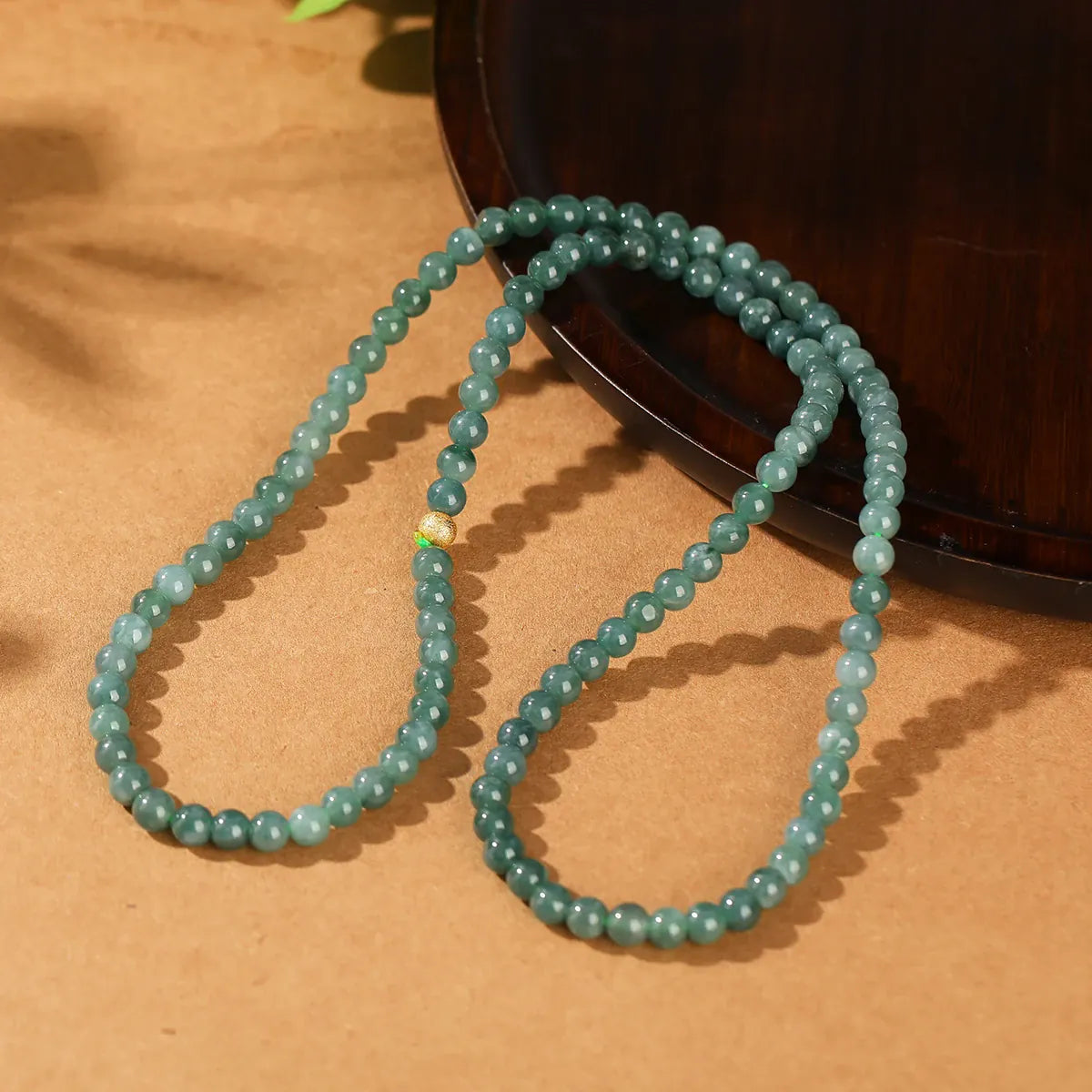 JD Natural Stone Guatemala Jadeite Buddha Bead Multi-Layer Bracelets Women Vintage All Match Yoga Meditation Elastic Necklaces
