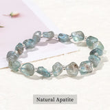 JD Natural Stone Irregular Gravel Quartz Amethyest Bead Bracelet Women Reiki Healing Polished Handmade Stretch Bracelet Jewelry