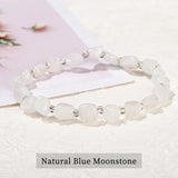 JD Natural Stone Irregular Gravel Quartz Amethyest Bead Bracelet Women Reiki Healing Polished Handmade Stretch Bracelet Jewelry