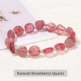 JD Natural Stone Irregular Gravel Quartz Amethyest Bead Bracelet Women Reiki Healing Polished Handmade Stretch Bracelet Jewelry