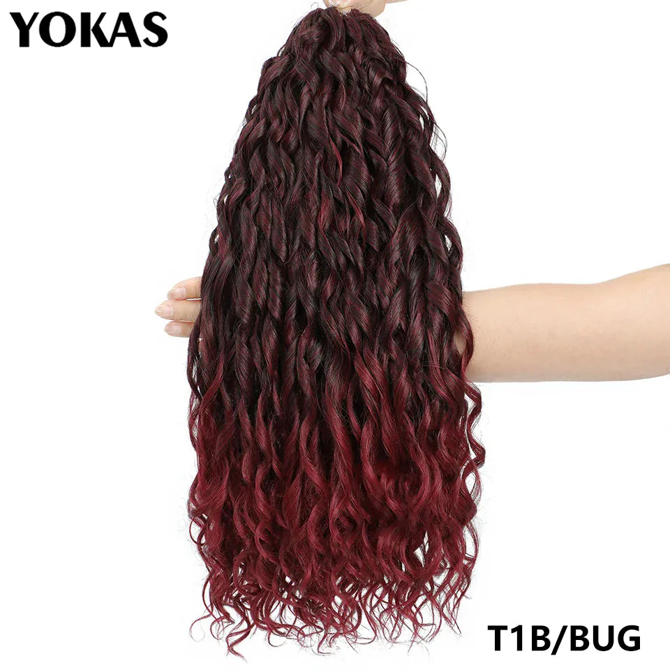 Jessica Hair Deep Wavy Twist Synthetic Crochet Hair Curly Hair Crochet Braids High Temperature Fiber Braiding Hair Extensions