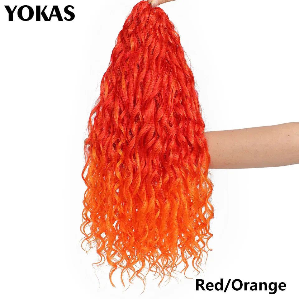 Jessica Hair Deep Wavy Twist Synthetic Crochet Hair Curly Hair Crochet Braids High Temperature Fiber Braiding Hair Extensions
